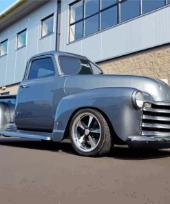 Grey 51 Chevy Truck Paint By Numbers