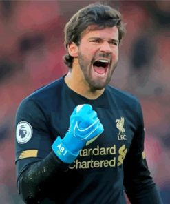 Handsome Alisson Goalkeeper Paint By Numbers