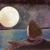 Mermaid Under The Moonlight Art Paint By Numbers