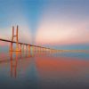 Northern Ireland Bridge With Pink Clouds View Paint By Numbers