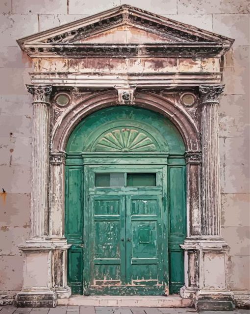 Old Italian Door Paint By Numbers