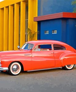 Orange Buick 1950 Hot Rod Paint By Numbers