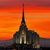 Orange Rexburg Sunset Paint By Numbers