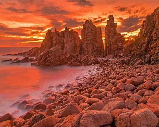 Pinnacles Lookout Phillip Island Sunset Paint By Numbers