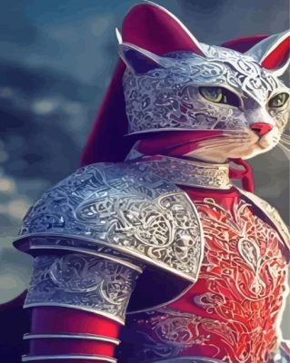 Red Warrior Cat Paint By Numbers