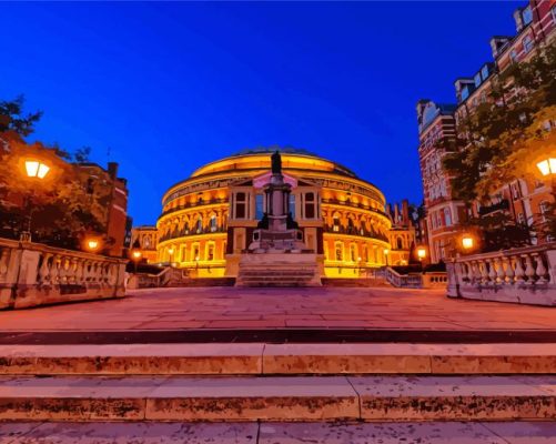 Royal Albert Hall London At Night Paint By Numbers