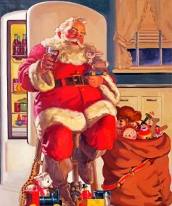 Santa Drinking Coke Paint By Numbers