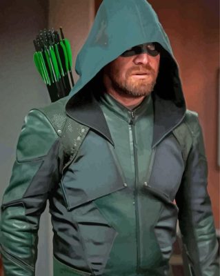 Stephen Amell Oliver Queen Green Arrow Paint By Numbers