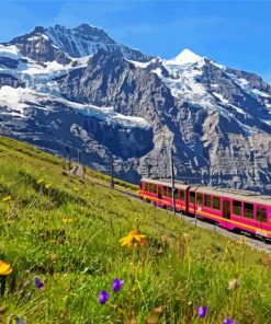 Swiss Train Paint By Numbers