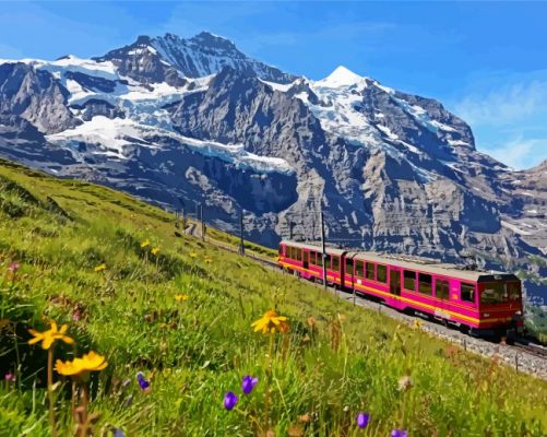 Swiss Train Paint By Numbers