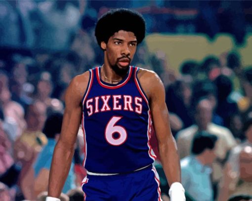 The Basketballer Julius Erving Paint By Numbers