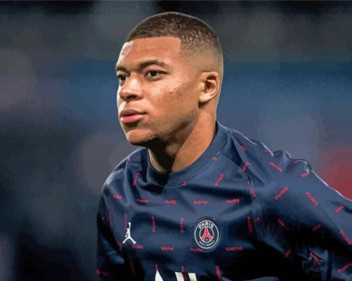 The Footballer Mbappé Paris St Germain Paint By Numbers