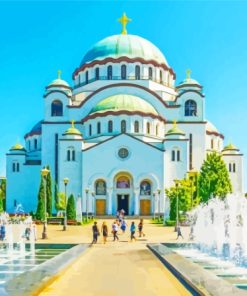 The Saint Sava Cathedral In Belgrade Paint By Numbers