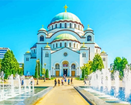 The Saint Sava Cathedral In Belgrade Paint By Numbers