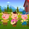 Three Little Pigs Playing Music And Singing Paint By Numbers