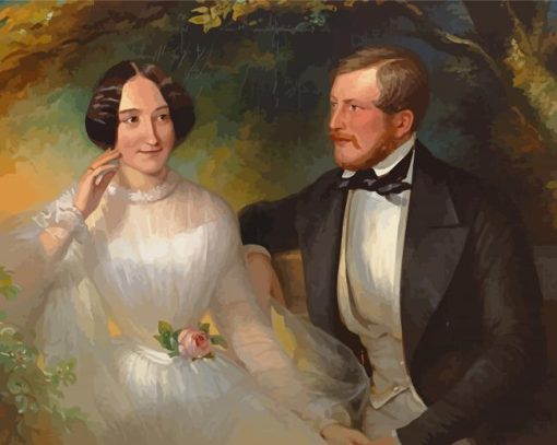 Victorian Love Couple Wedding Paint By Numbers