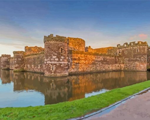 Wales Beaumaris Castle Paint By Numbers