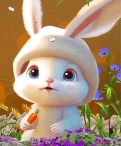 White Bunny Paint By Numbers