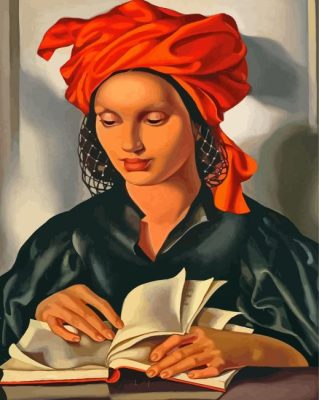 Woman Reading By Tamara Lempicka Paint By Numbers