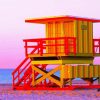 Yellow Lifeguard Stand Paint By Numbers