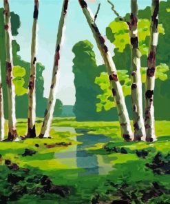 A Birch Grove Kuindzhi Paint By Numbers