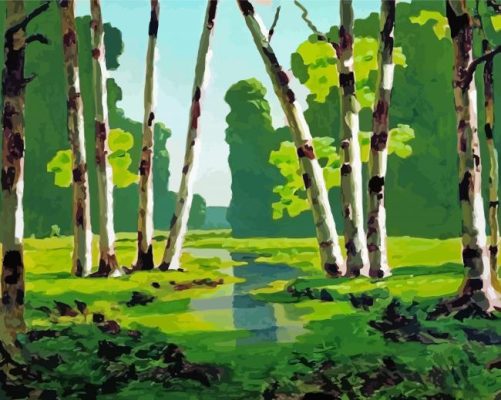 A Birch Grove Kuindzhi Paint By Numbers