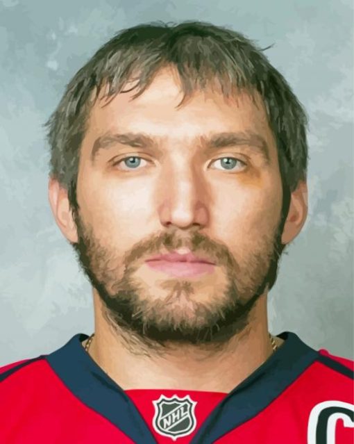 Alexander Ovechkin Hockey Player Paint By Numbers