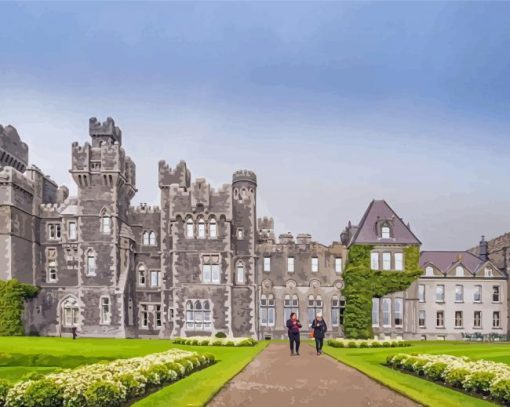 Ashford Castle Ruins Paint By Numbers