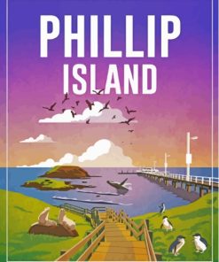 Australia Phillip Island Poster Paint By Numbers