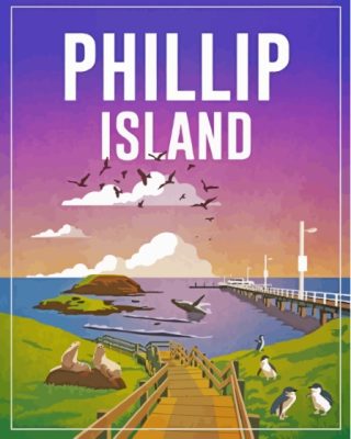 Australia Phillip Island Poster Paint By Numbers