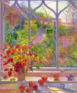 Autumn Garden Window Paint By Numbers