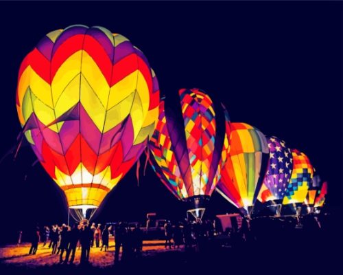 Balloon Fiesta Night Paint By Numbers