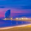 Beautiful Sky Colors Reflection At Barcelona Beach Paint By Numbers