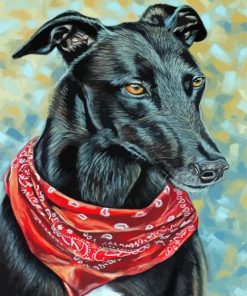 Black Greyhound Dog Paint By Numbers