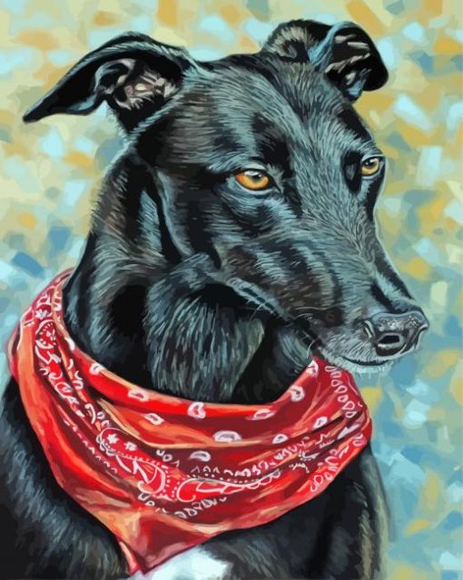 Black Greyhound Dog Paint By Numbers