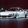 Black And White Mazda Rx7 Paint By Numbers