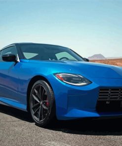 Blue Nissan Z Sport Car Paint By Numbers