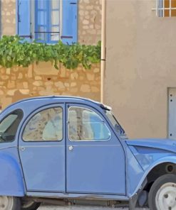 Blue Citroen 2cv Car Paint By Numbers