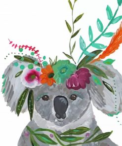 Boho Koala Animal Art Paint By Numbers