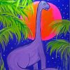 Brontosaurus Night Art Paint By Numbers