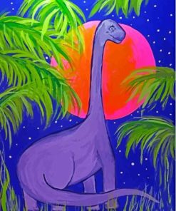 Brontosaurus Night Art Paint By Numbers