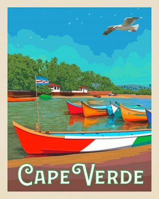 Cape Verde Poster Art Paint By Numbers