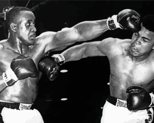 Cassius Clay And Sonny Liston Paint By Numbers