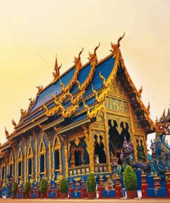 Chiang Rai Blue Temple Thailand Paint By Numbers