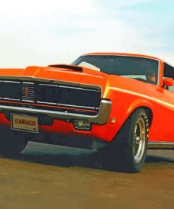 Classic Orange 1972 Cougar Car Paint By Numbers