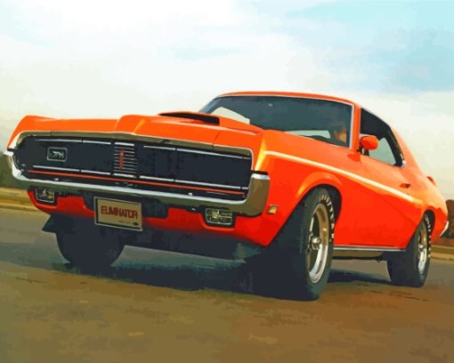 Classic Orange 1972 Cougar Car Paint By Numbers