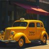 Classic Yellow Taxi Cab Paint By Numbers