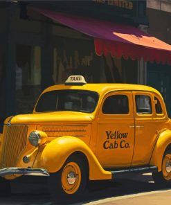 Classic Yellow Taxi Cab Paint By Numbers