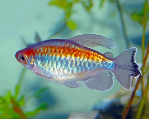 Congo Tetra Fish Paint By Numbers