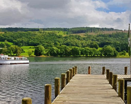 Coniston Water Lake District Paint By Numbers